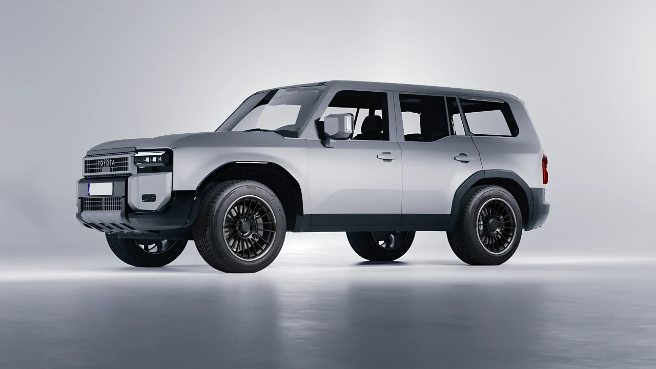 Toyota Land Cruiser 250 Prado 2024 on RDB LA Twenty Two forged wheels, front three-quarter view