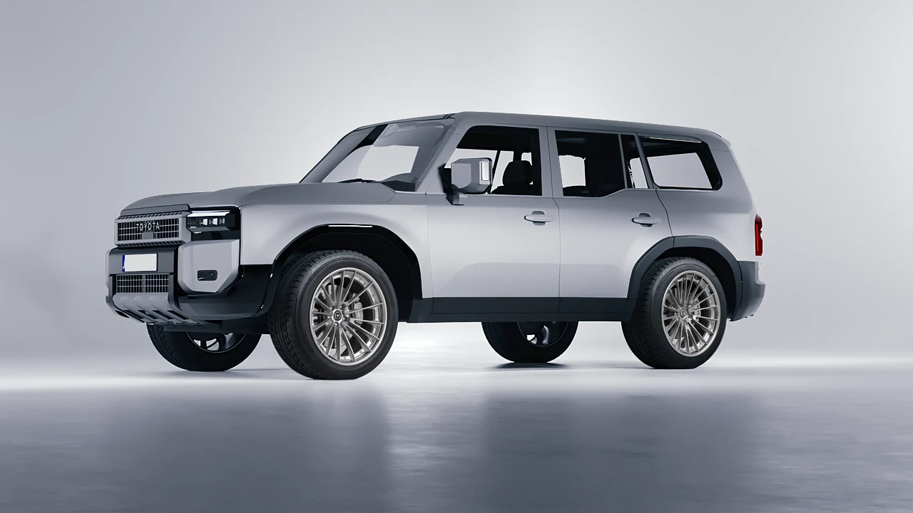 Toyota Land Cruiser 250 Prado 2024 on HRE Performance Wheels S209 forged wheels, front three-quarter view