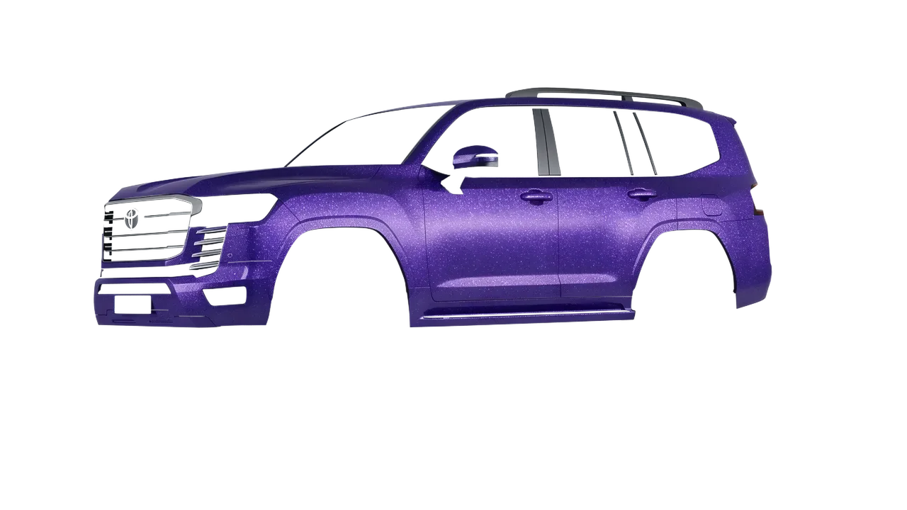 Toyota Land Cruiser 300 2022 wrapped in Purple (Avery Dennison SW900-587-D), front three-quarter view