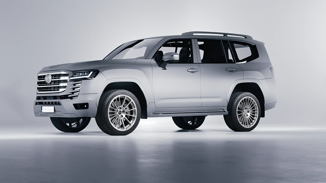Toyota Land Cruiser 300 2022 on HRE Performance Wheels 309M forged wheels, front three-quarter view