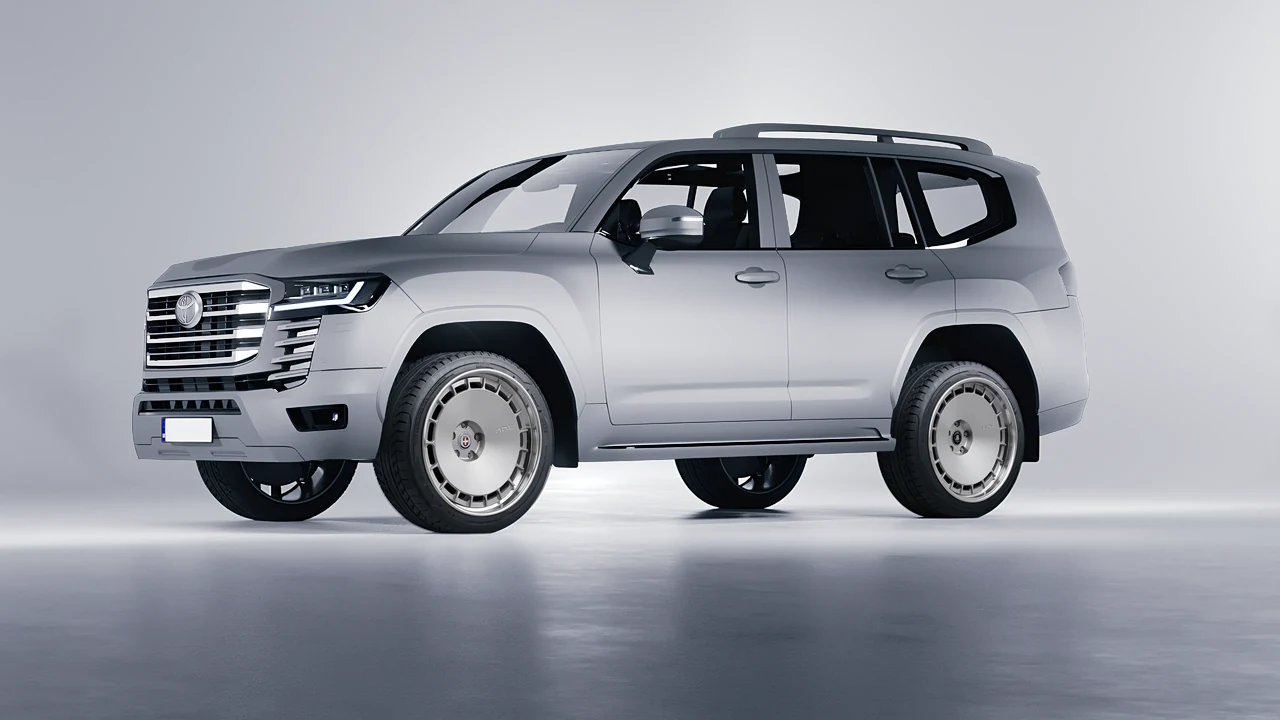 Toyota Land Cruiser 300 2022 on HRE Performance Wheels 935 forged wheels, front three-quarter view