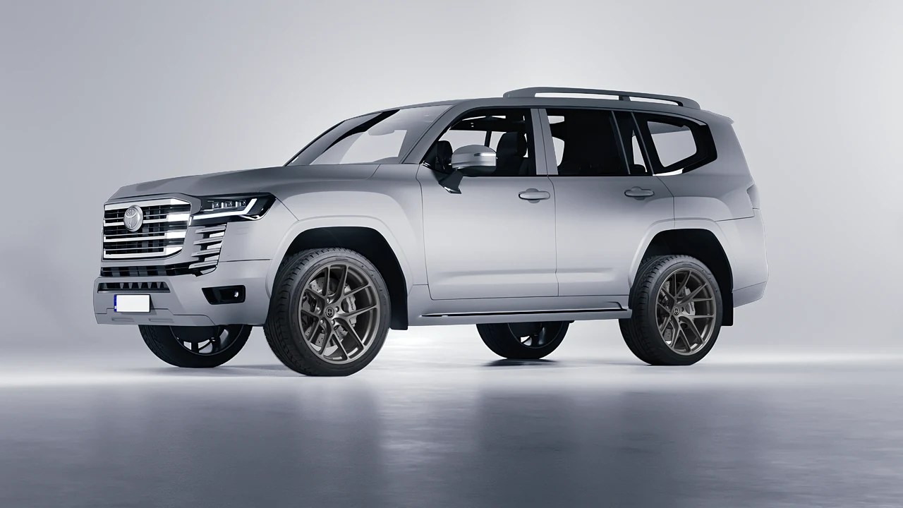 Toyota Land Cruiser 300 2022 on HRE Performance Wheels R101-Lightweight forged wheels, front three-quarter view