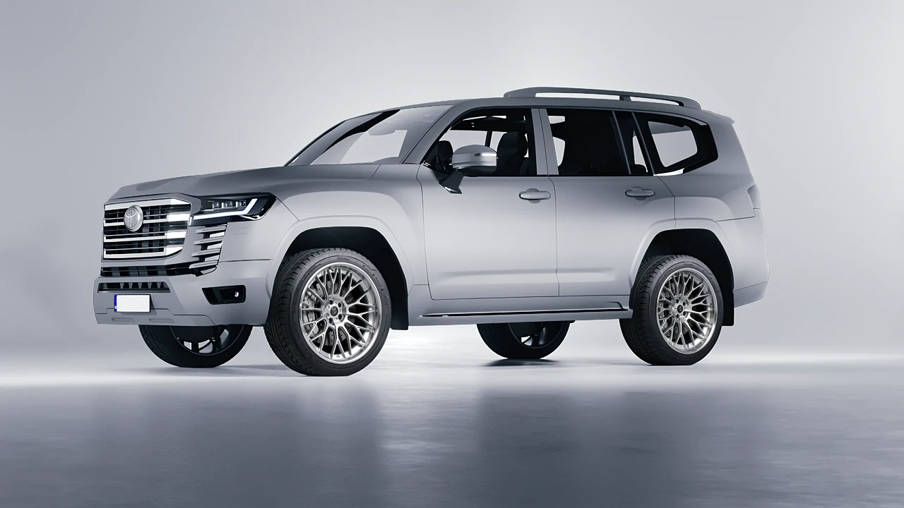Toyota Land Cruiser 300 2022 on RDB LA Signature forged wheels, front three-quarter view
