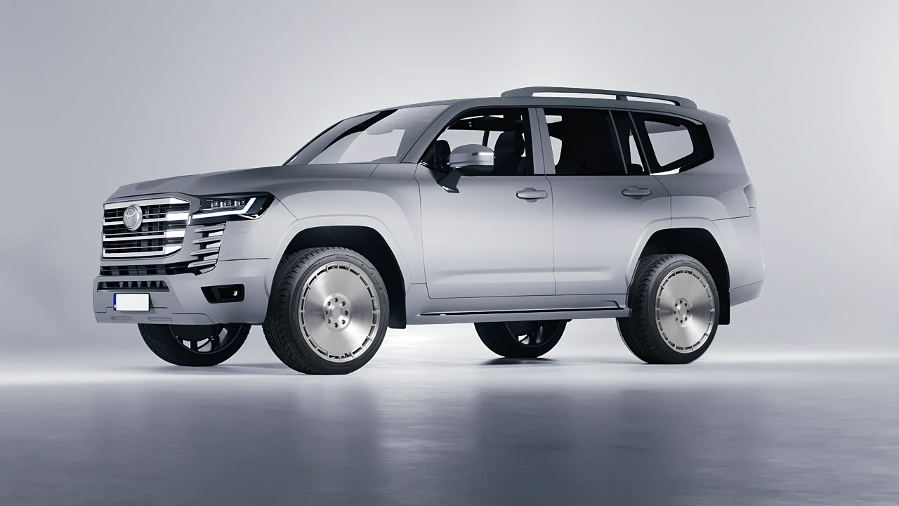 Toyota Land Cruiser 300 2022 on RDB LA Zero forged wheels, front three-quarter view