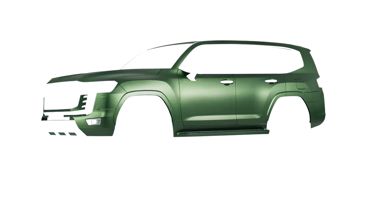 Toyota Land Cruiser GR Sport 2022 wrapped in Apple Green (Avery Dennison SW900-745-M), front three-quarter view