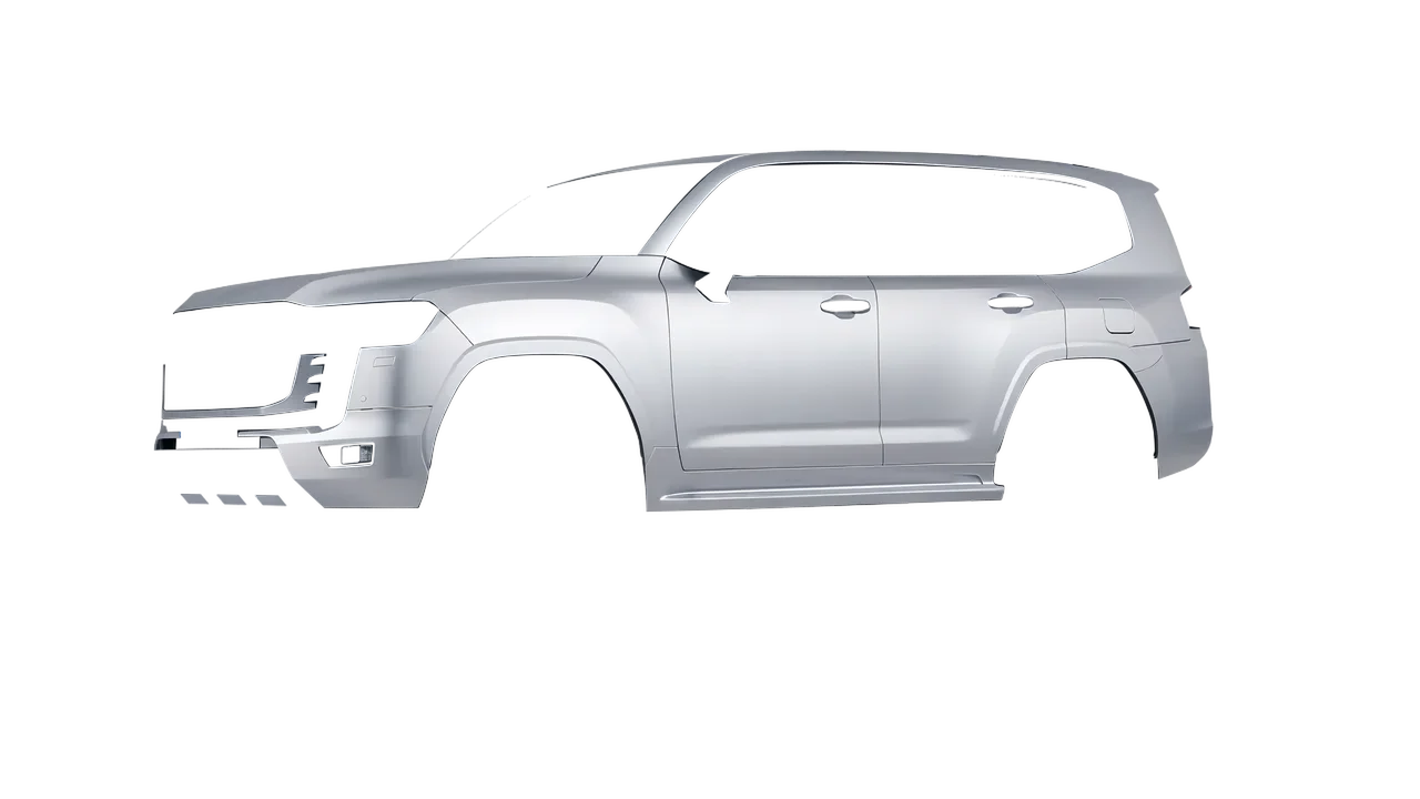 Toyota Land Cruiser GR Sport 2022 wrapped in Matte Silver (3M M21), front three-quarter view