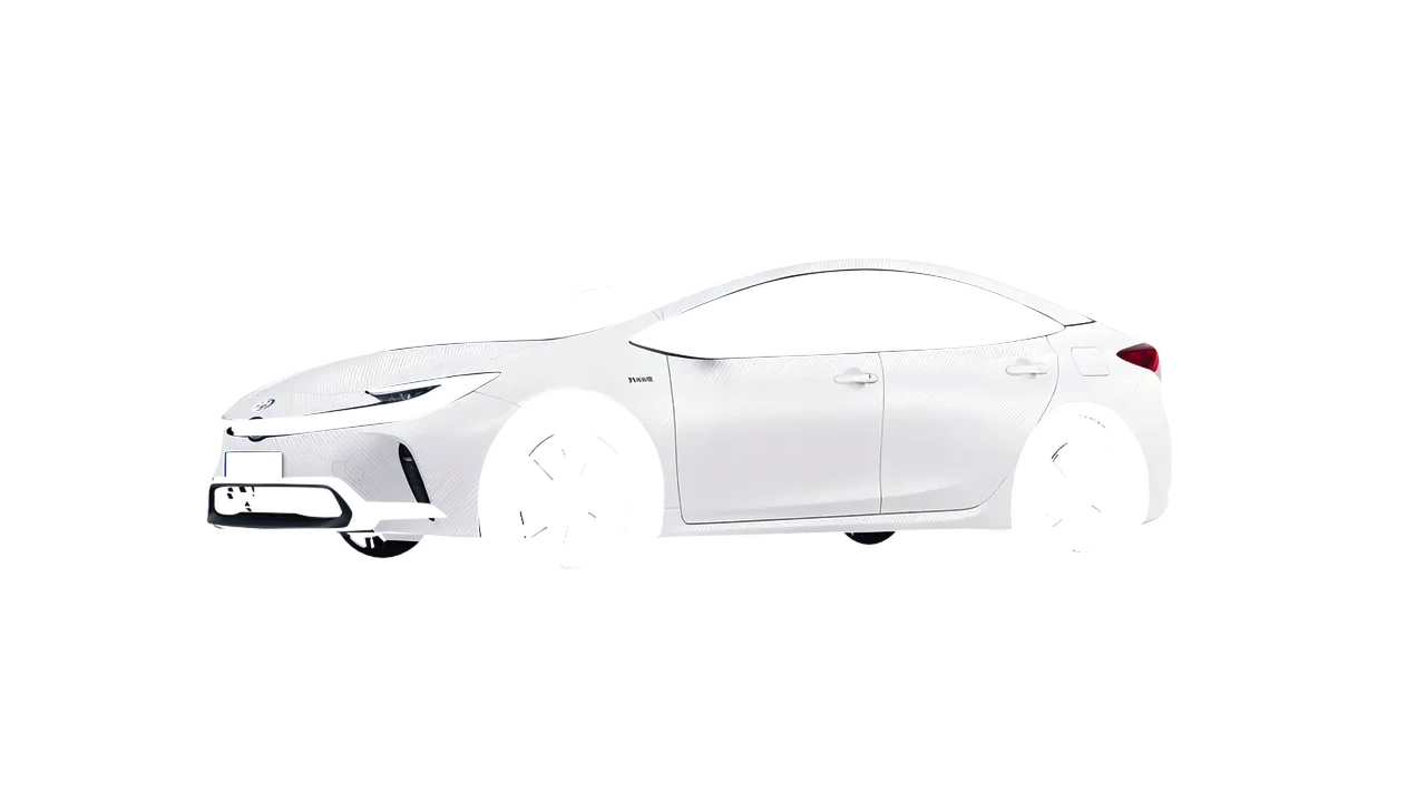 Toyota Prius 2023 wrapped in Carbon Fiber White (Avery Dennison SW900-115-X), front three-quarter view