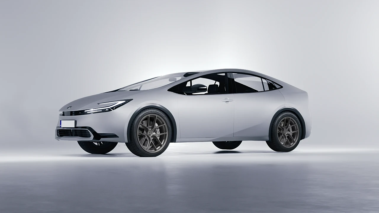 Toyota Prius 2023 on HRE Performance Wheels R101-Lightweight forged wheels, front three-quarter view