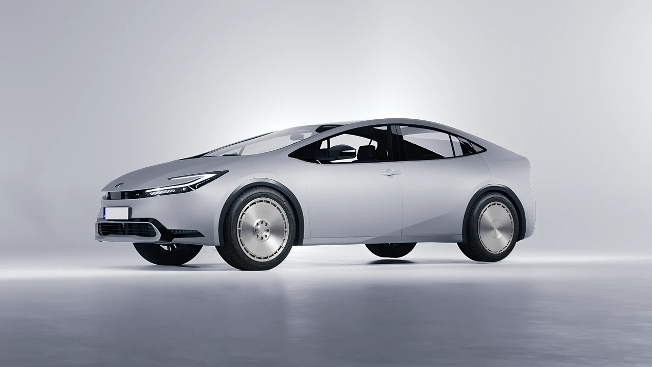 Toyota Prius 2023 on RDB LA Zero forged wheels, front three-quarter view