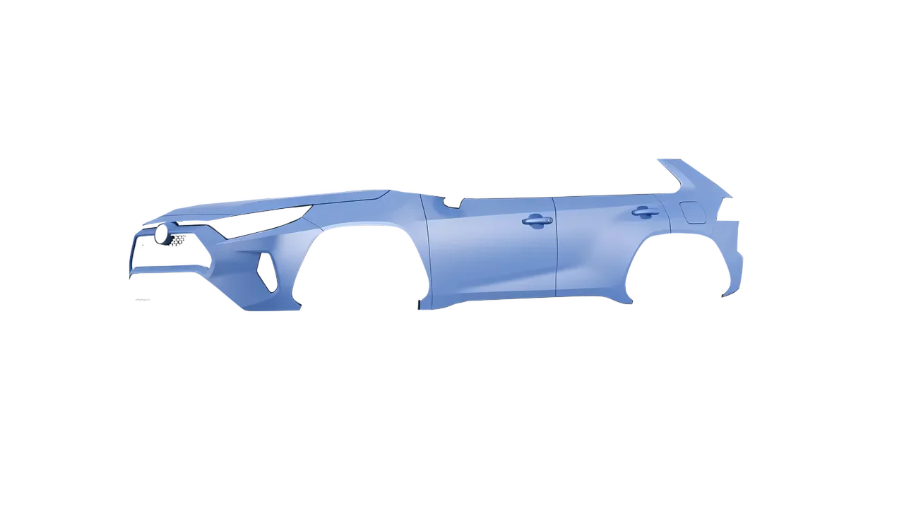 Toyota Rav4 Prime 2021 wrapped in Dreamline Blue (Avery Dennison SW900-616-O), front three-quarter view