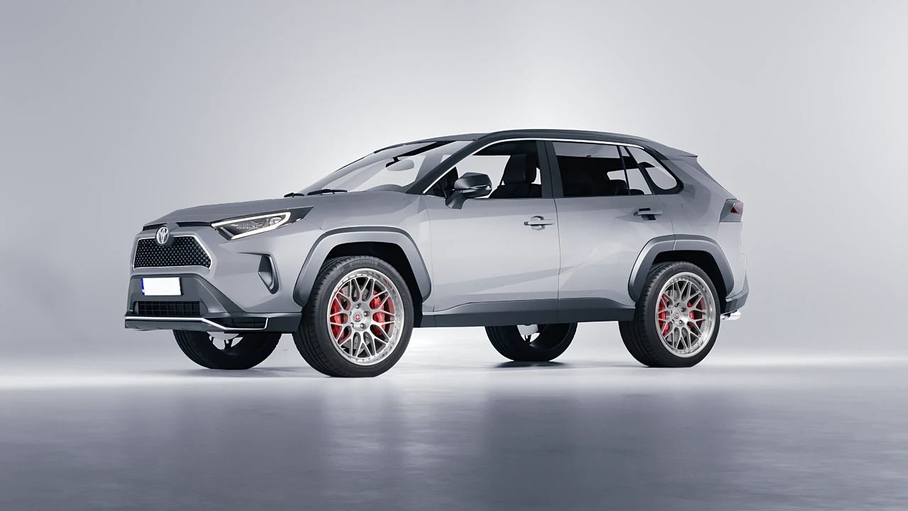 Toyota Rav4 Prime 2021 on HRE Performance Wheels 300 forged wheels, front three-quarter view