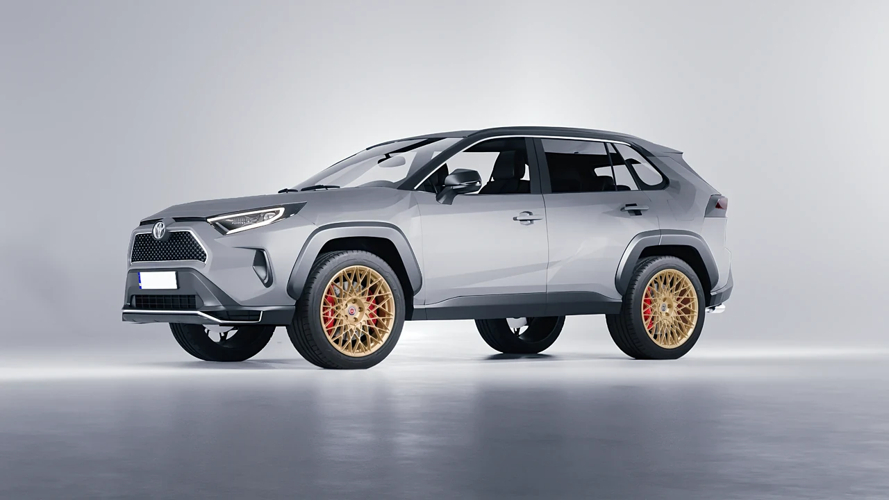 Toyota Rav4 Prime 2021 on HRE Performance Wheels 501M forged wheels, front three-quarter view