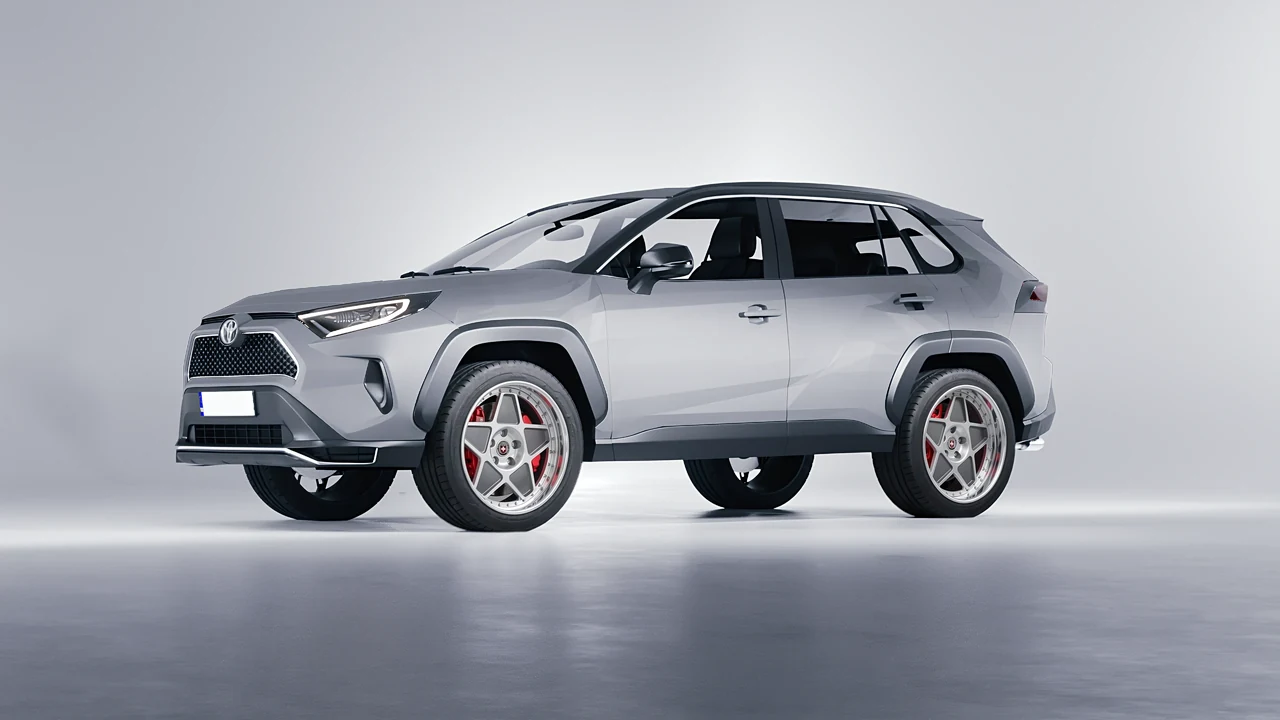Toyota Rav4 Prime 2021 on HRE Performance Wheels 505 forged wheels, front three-quarter view