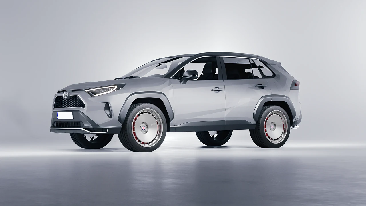 Toyota Rav4 Prime 2021 on HRE Performance Wheels 935 forged wheels, front three-quarter view