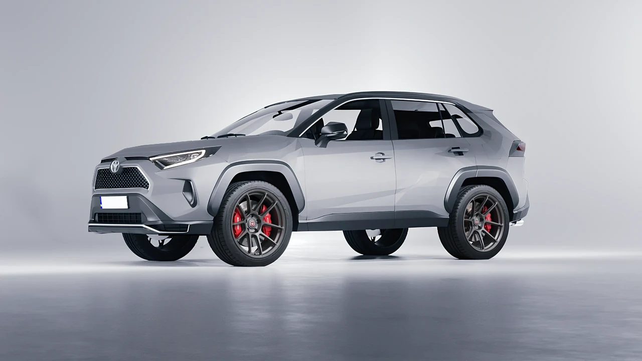 Toyota Rav4 Prime 2021 on HRE Performance Wheels RC104 forged wheels, front three-quarter view