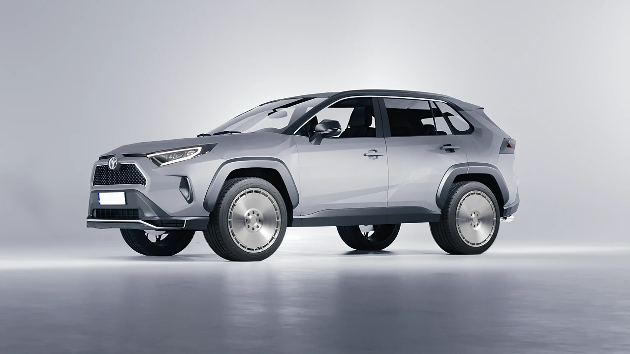 Toyota Rav4 Prime 2021 on RDB LA Zero forged wheels, front three-quarter view