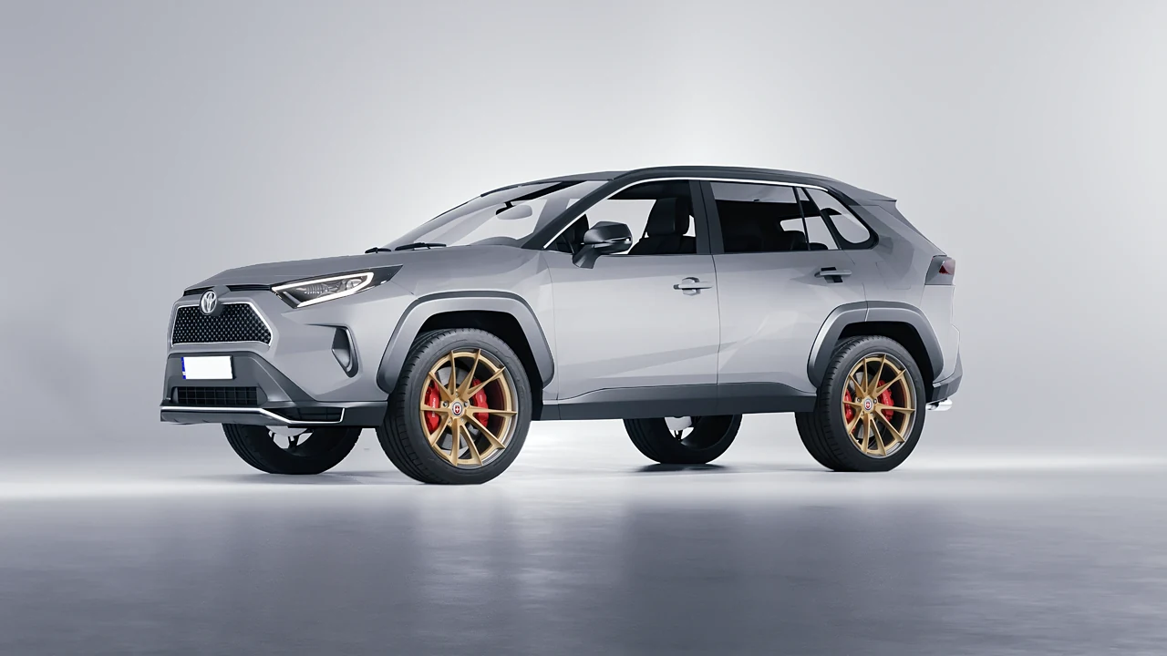 Toyota Rav4 Prime 2021 on HRE Performance Wheels S204H forged wheels, front three-quarter view