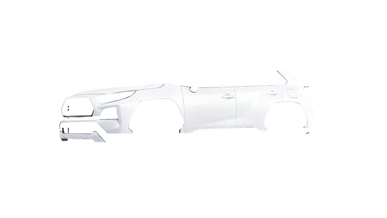 Toyota Rav4 TRD Off Road 2020 wrapped in Carbon Fiber White (Avery Dennison SW900-115-X), front three-quarter view