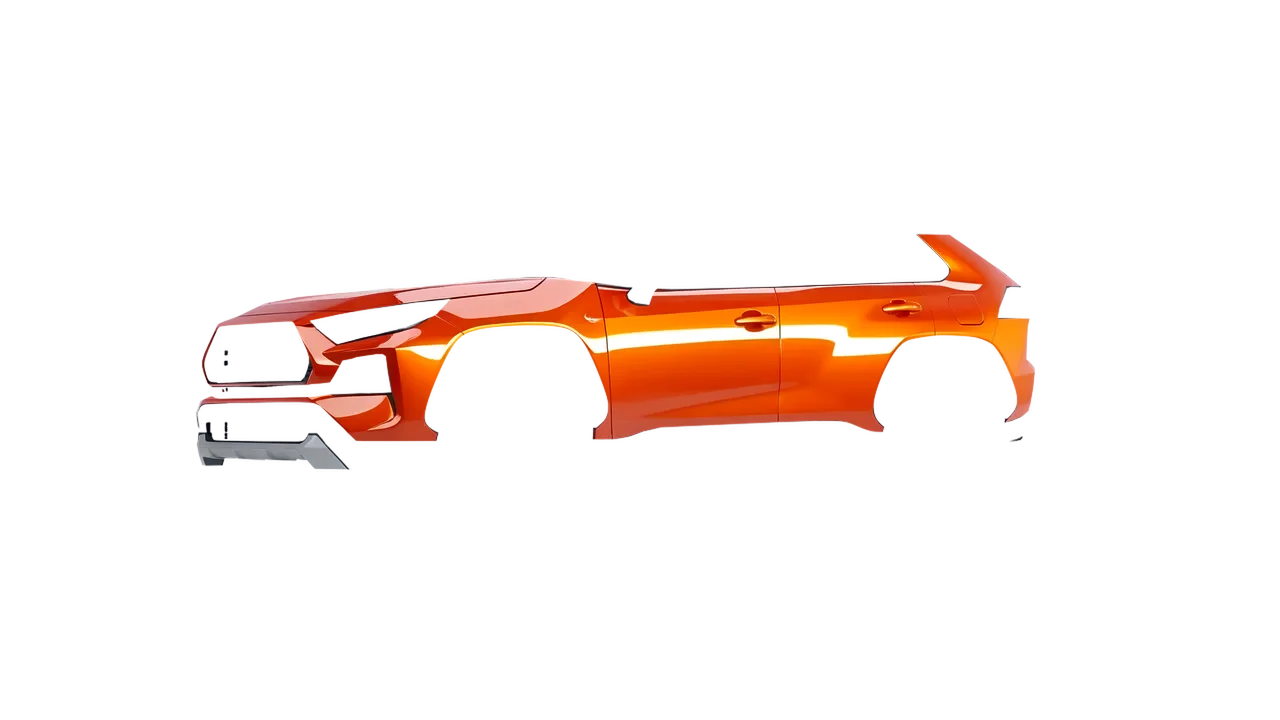 Toyota Rav4 TRD Off Road 2020 wrapped in Fiery Orange (3M G364), front three-quarter view