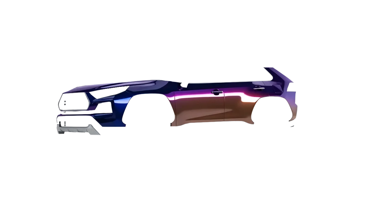 Toyota Rav4 TRD Off Road 2020 wrapped in Gloss Flip Deep Space (3M GP278), front three-quarter view