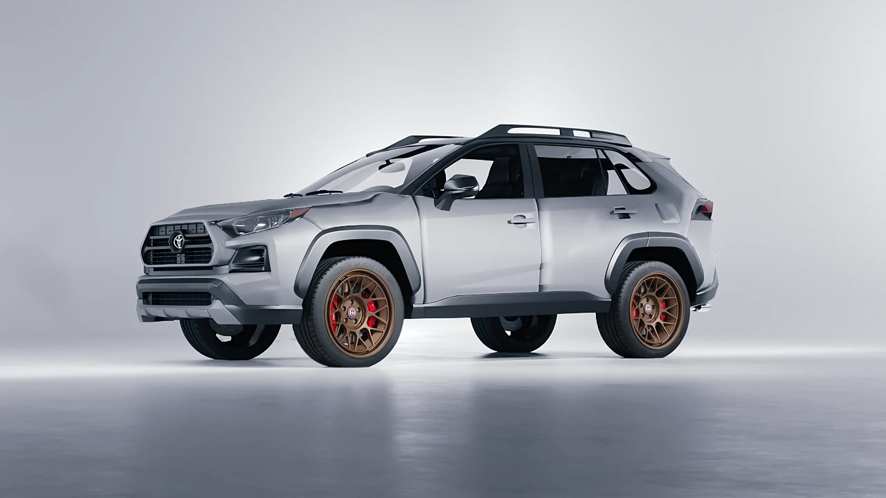 Toyota Rav4 TRD Off Road 2020 on HRE Performance Wheels 500-GTM forged wheels, front three-quarter view