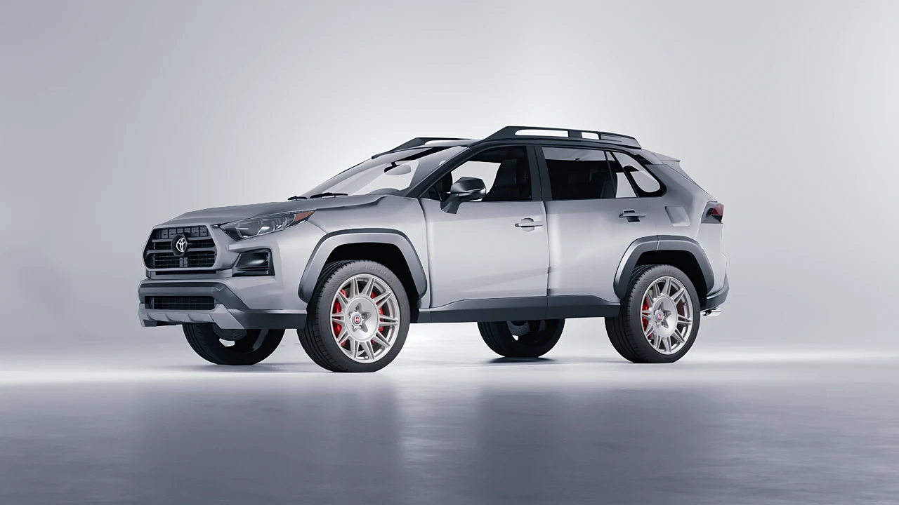 Toyota Rav4 TRD Off Road 2020 on HRE Performance Wheels 528M forged wheels, front three-quarter view