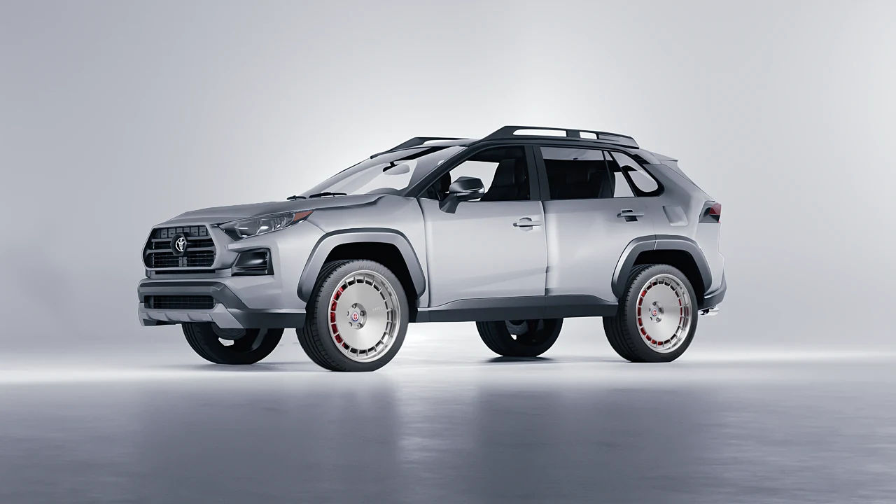 Toyota Rav4 TRD Off Road 2020 on HRE Performance Wheels 935 forged wheels, front three-quarter view