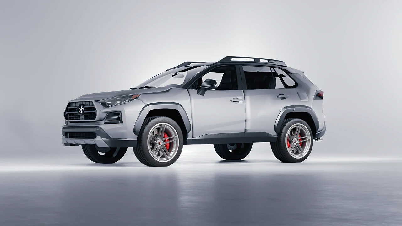 Toyota Rav4 TRD Off Road 2020 on HRE Performance Wheels G-Code forged wheels, front three-quarter view