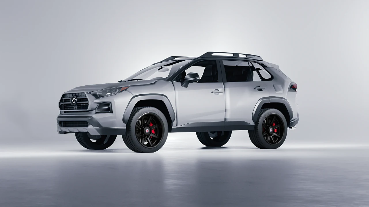Toyota Rav4 TRD Off Road 2020 on HRE Performance Wheels HD188H forged wheels, front three-quarter view