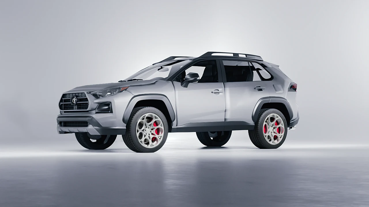 Toyota Rav4 TRD Off Road 2020 on RDB LA Revolver forged wheels, front three-quarter view