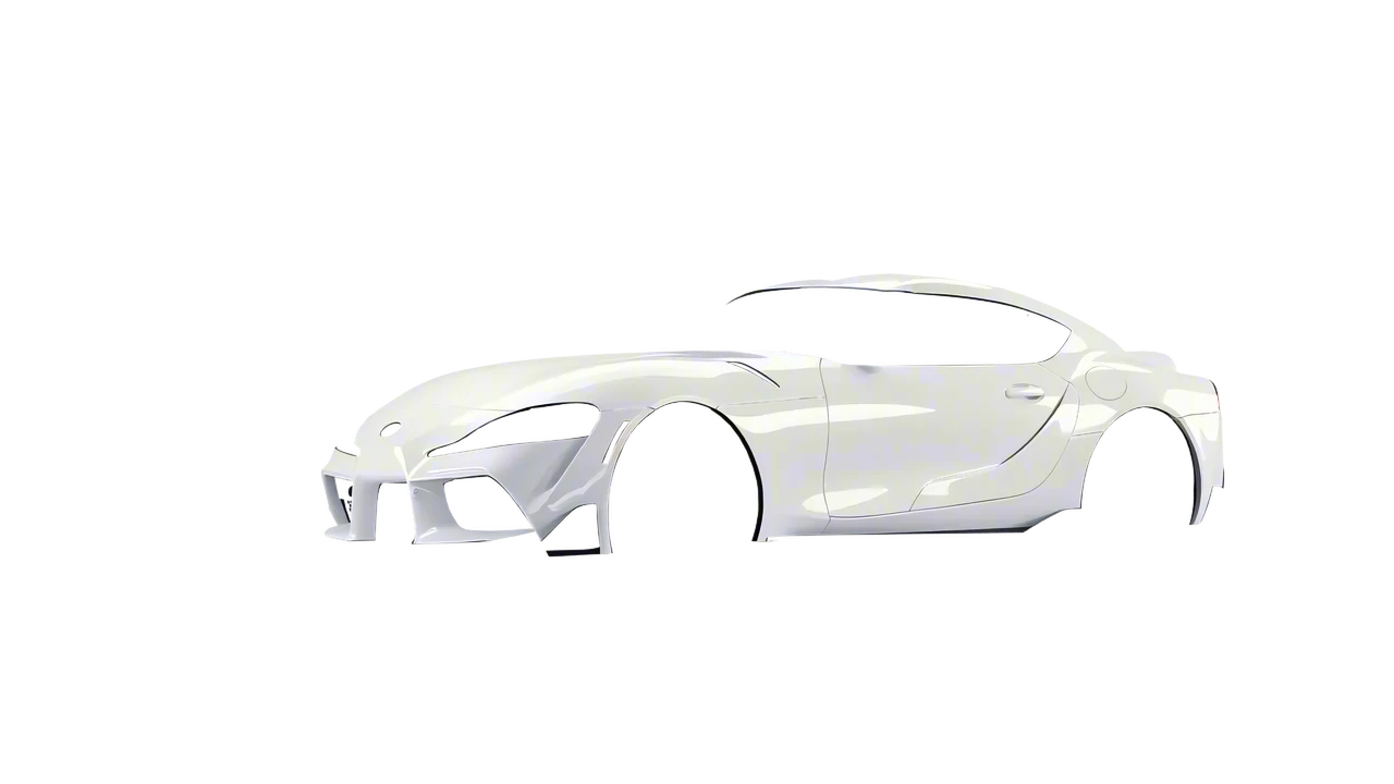 Toyota Supra GR 2020 wrapped in Gloss White (3M G10), front three-quarter view