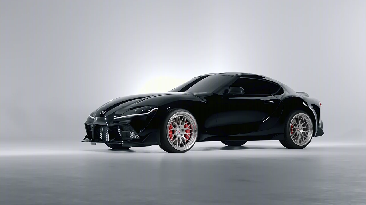 Toyota Supra GR 2020 on HRE Performance Wheels 300 forged wheels, front three-quarter view