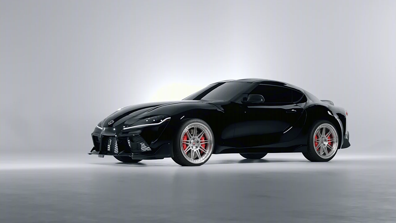 Toyota Supra GR 2020 on HRE Performance Wheels 301 forged wheels, front three-quarter view