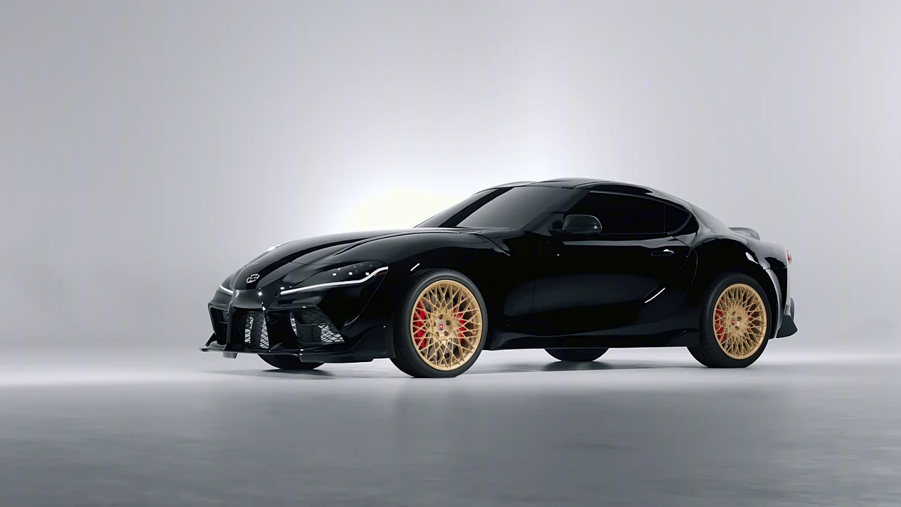 Toyota Supra GR 2020 on HRE Performance Wheels 501M forged wheels, front three-quarter view