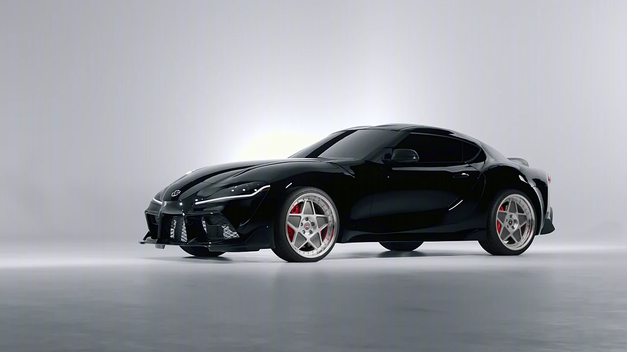 Toyota Supra GR 2020 on HRE Performance Wheels 505 forged wheels, front three-quarter view