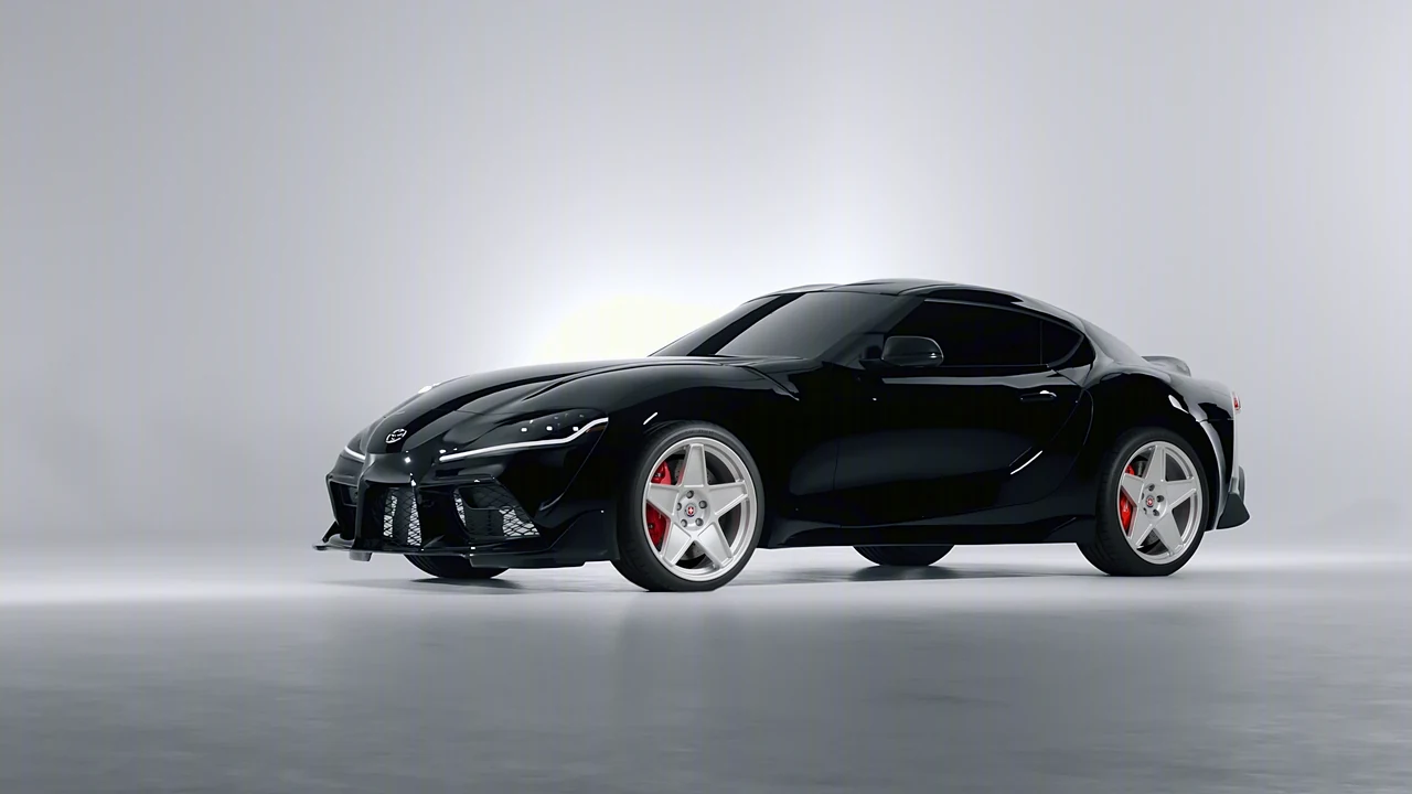 Toyota Supra GR 2020 on HRE Performance Wheels 505M forged wheels, front three-quarter view