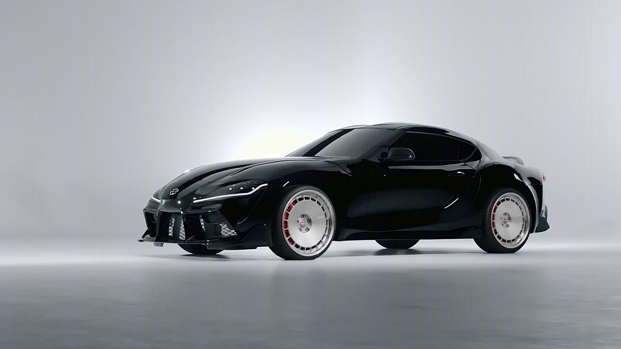Toyota Supra GR 2020 on HRE Performance Wheels 935 forged wheels, front three-quarter view