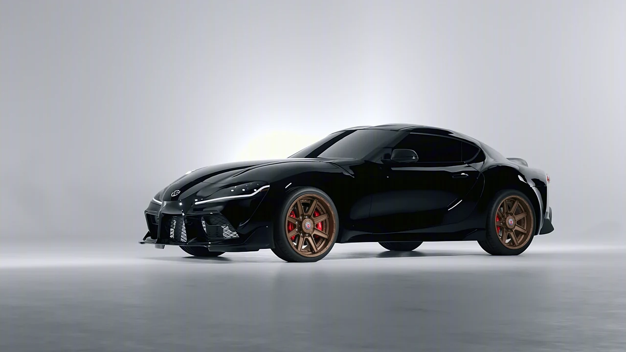 Toyota Supra GR 2020 on HRE Performance Wheels HD188 forged wheels, front three-quarter view