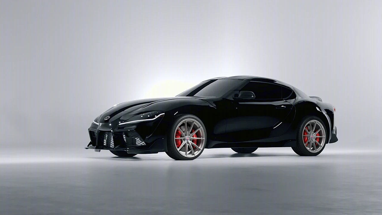 Toyota Supra GR 2020 on HRE Performance Wheels P104SC forged wheels, front three-quarter view