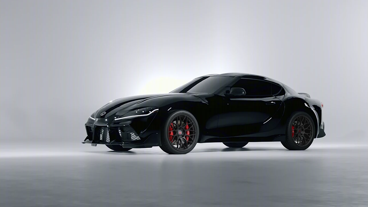 Toyota Supra GR 2020 on HRE Performance Wheels RC100 forged wheels, front three-quarter view