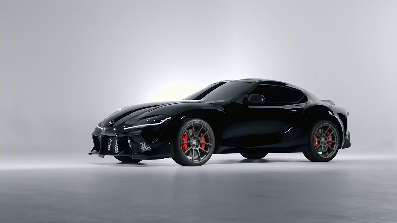 Toyota Supra GR 2020 on HRE Performance Wheels RC104 forged wheels, front three-quarter view