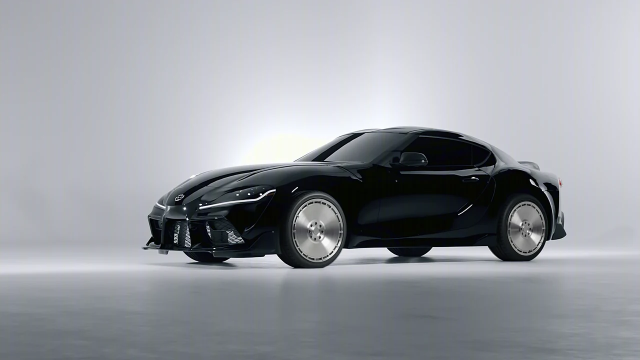 Toyota Supra GR 2020 on RDB LA Zero forged wheels, front three-quarter view