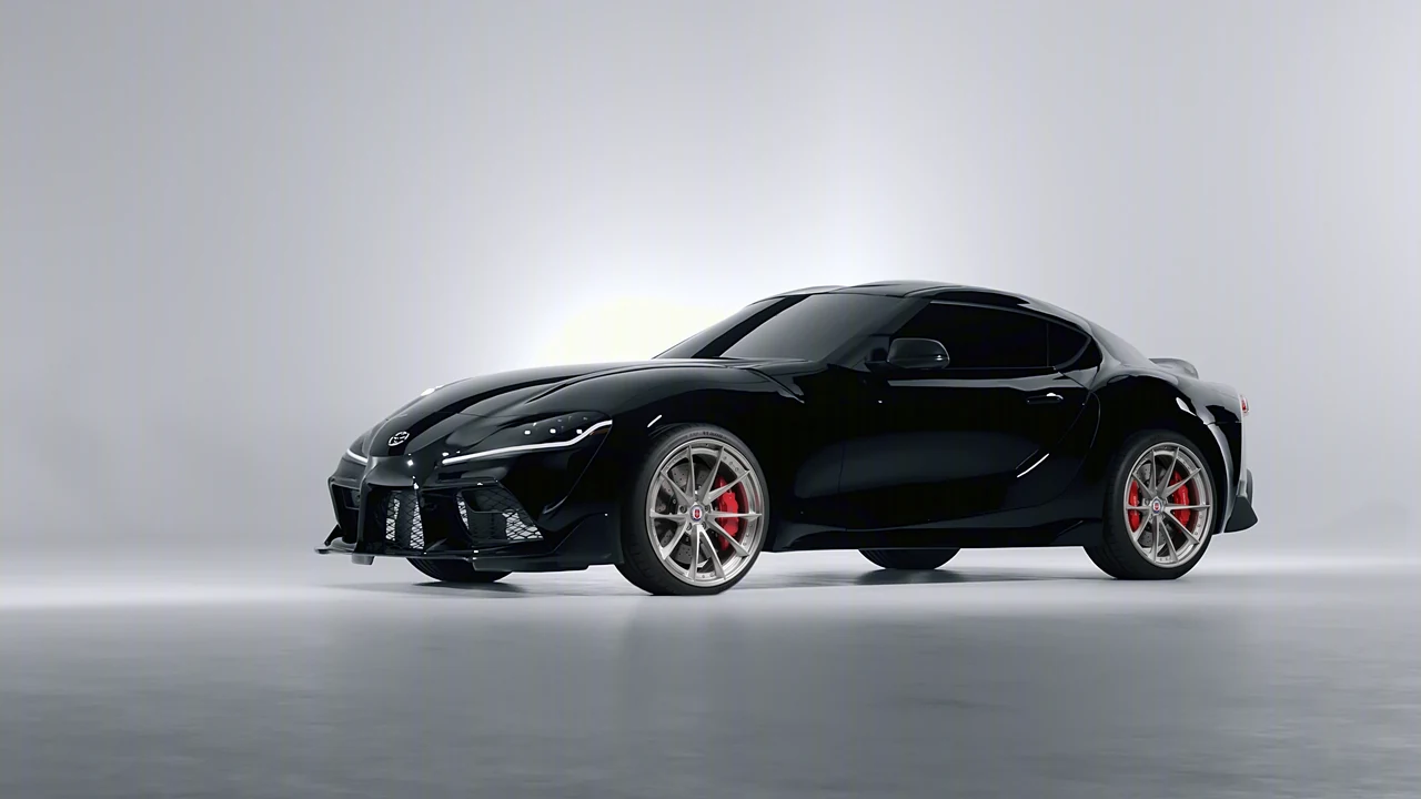 Toyota Supra GR 2020 on HRE Performance Wheels S204 forged wheels, front three-quarter view