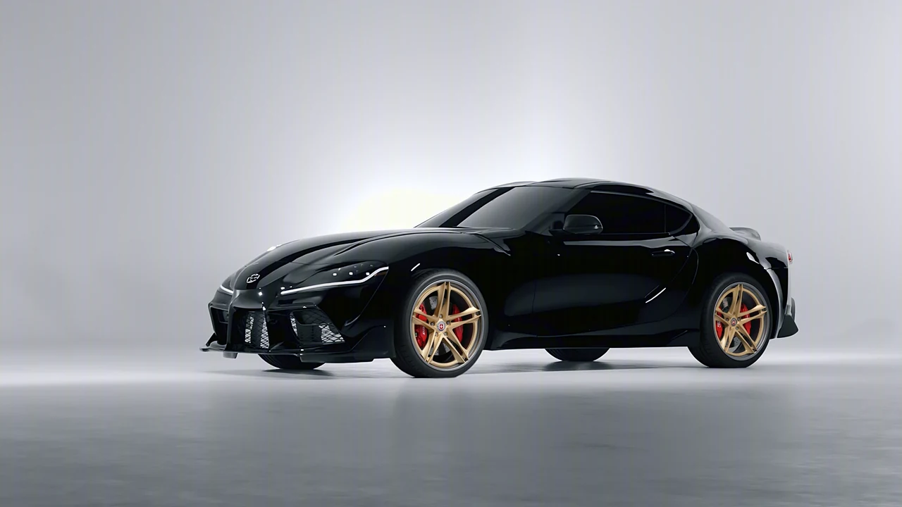 Toyota Supra GR 2020 on HRE Performance Wheels S207H forged wheels, front three-quarter view
