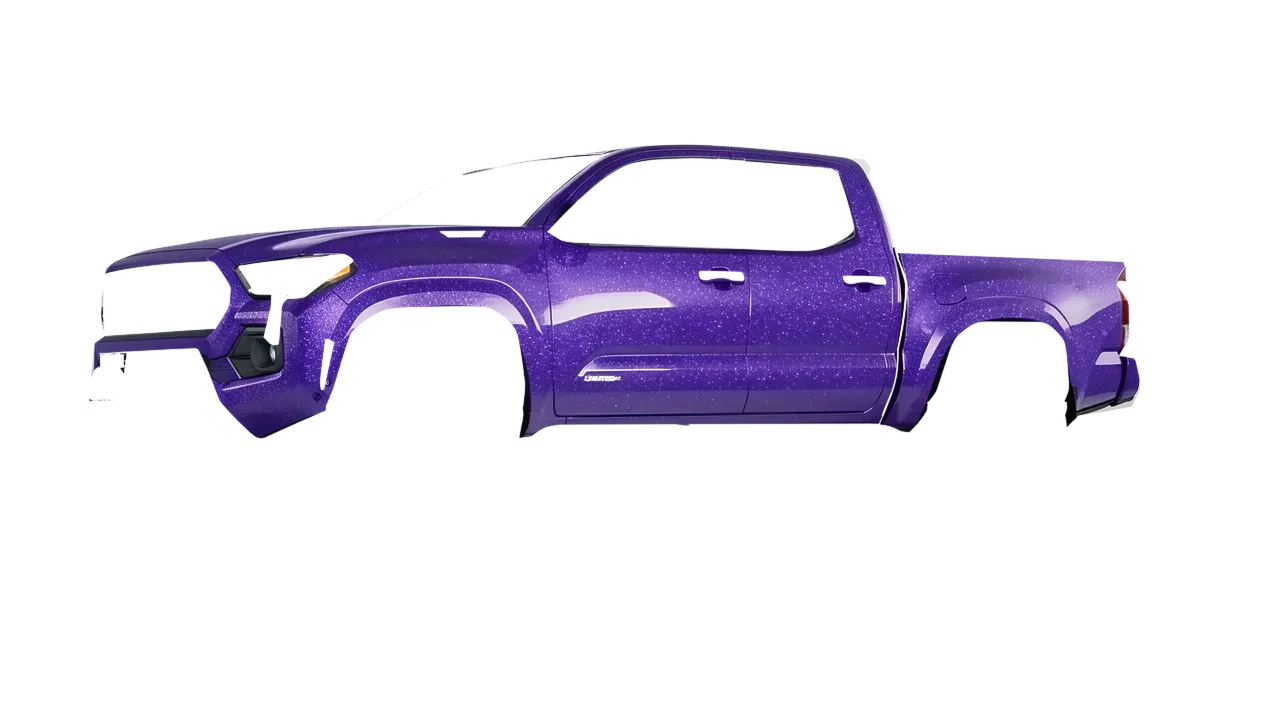 Toyota Tacoma 2024 wrapped in Purple (Avery Dennison SW900-587-D), front three-quarter view