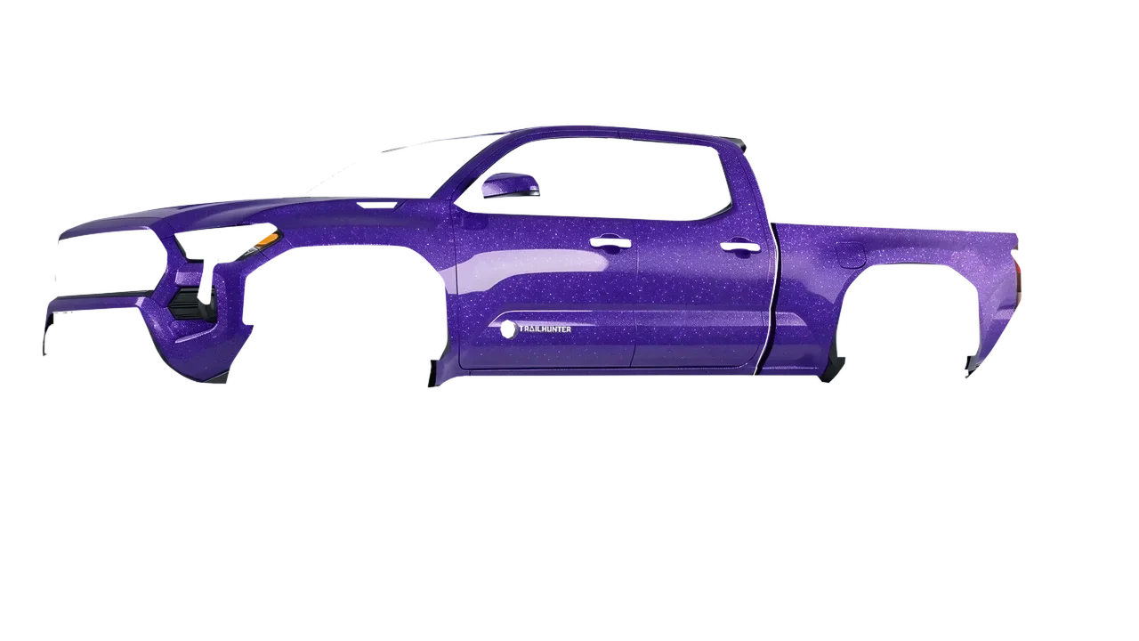 Toyota Tacoma Trailhunter 2024 wrapped in Purple (Avery Dennison SW900-587-D), front three-quarter view