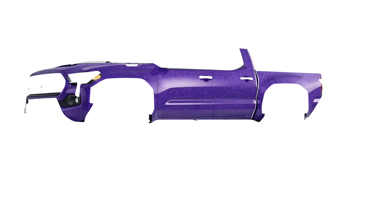 Toyota Tacoma TRD Pro 2024 wrapped in Purple (Avery Dennison SW900-587-D), front three-quarter view