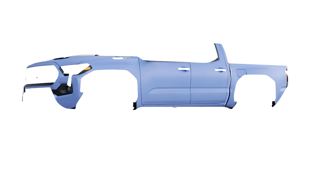 Toyota Tacoma TRD Pro 2024 wrapped in Dreamline Blue (Avery Dennison SW900-616-O), front three-quarter view
