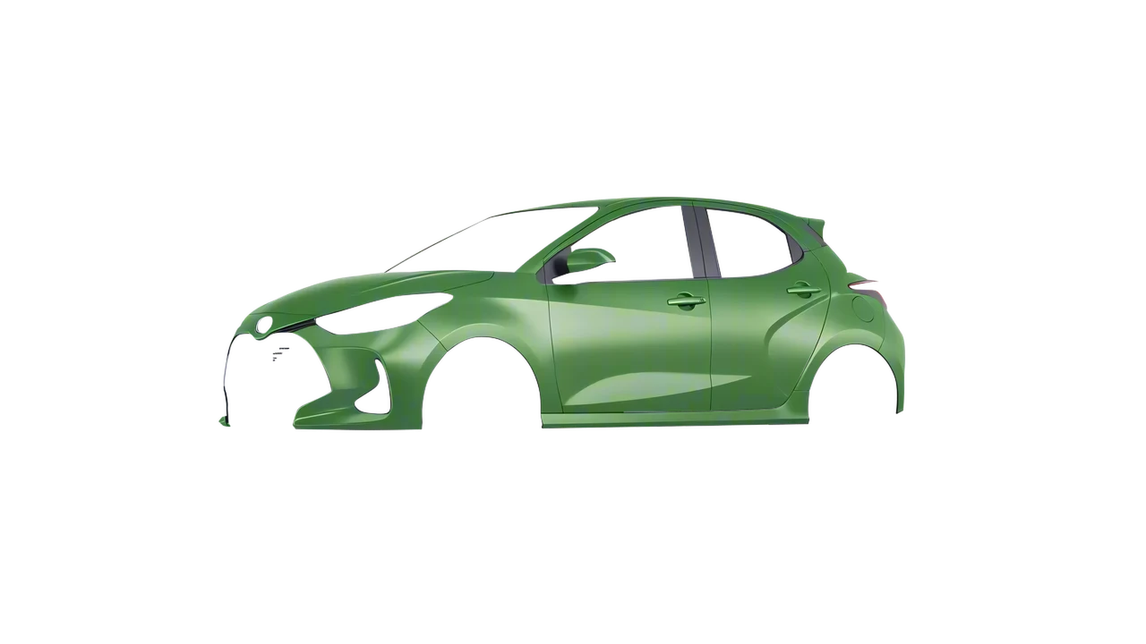 Toyota Yaris 2020 wrapped in Apple Green (Avery Dennison SW900-745-M), front three-quarter view