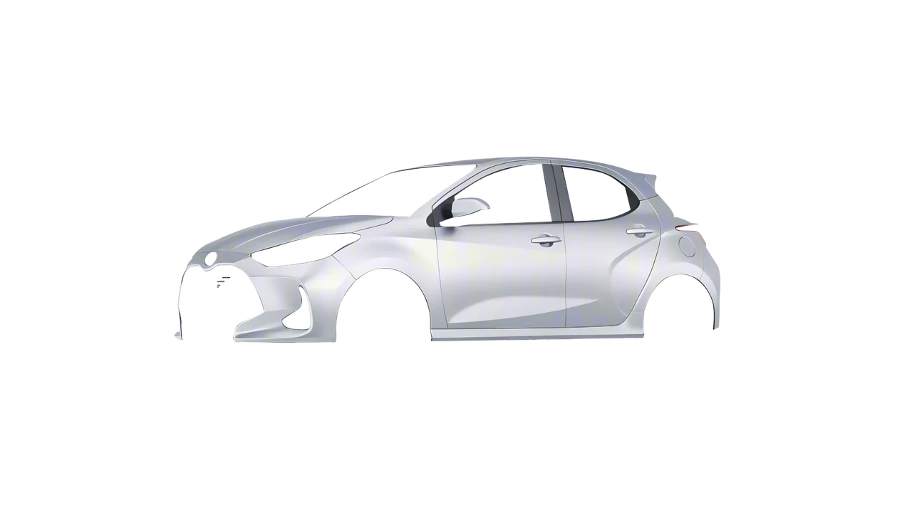 Toyota Yaris 2020 wrapped in Matte Silver (3M M21), front three-quarter view